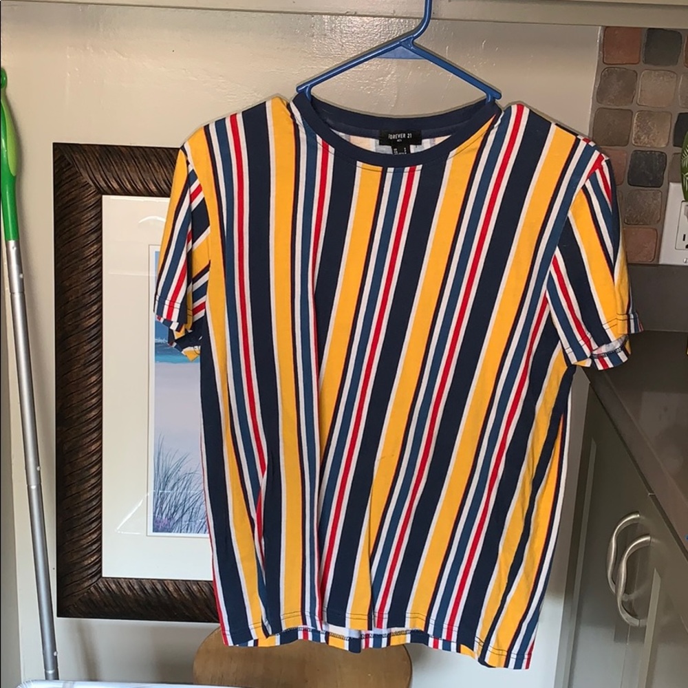vertical bright stripe shirt men’s small